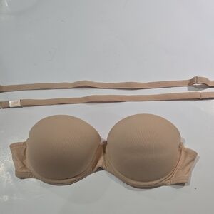PINK Victoria's Secret Strapless Bra in Beige